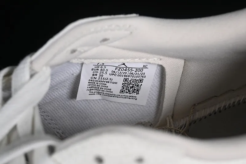 All categories Air Jordan Jordan series basketball shoes Air Jordan 1 Low pure original CP3 x Air Jordan 1 AJ1 Joe 1 embossed white low-top cultural casual sneakers FZ0455-200